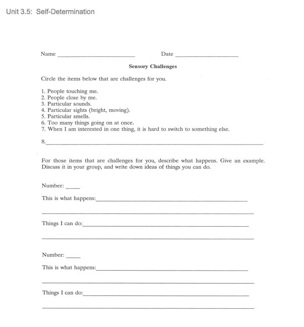 sensory challenges 